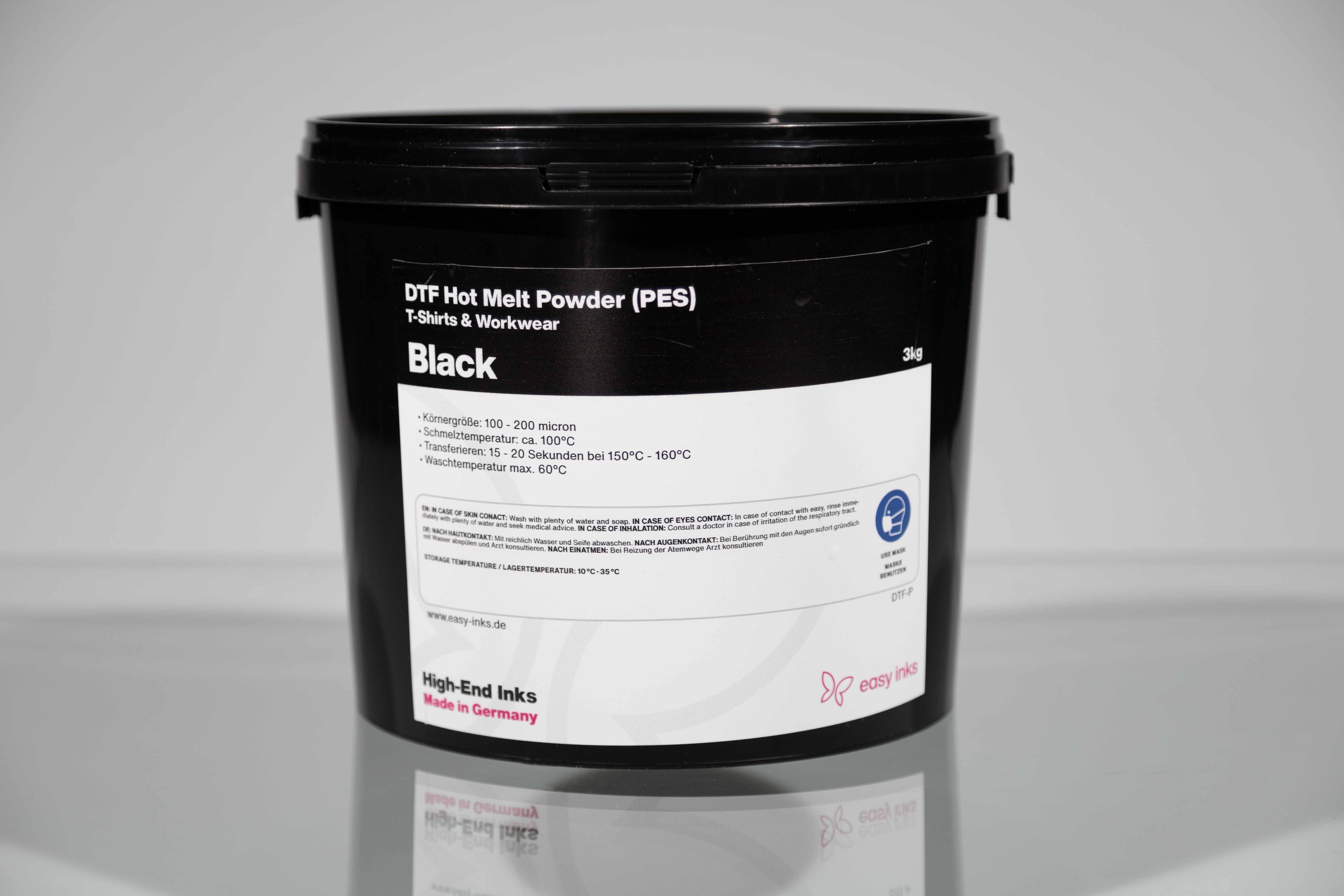 Direct to Film Powder (PES). For T-Shirts & Workwear 3 kg pail.